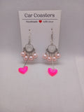 Boucles d'Oreilles Perles Roses et Blanches Nacrées - Fait Main
