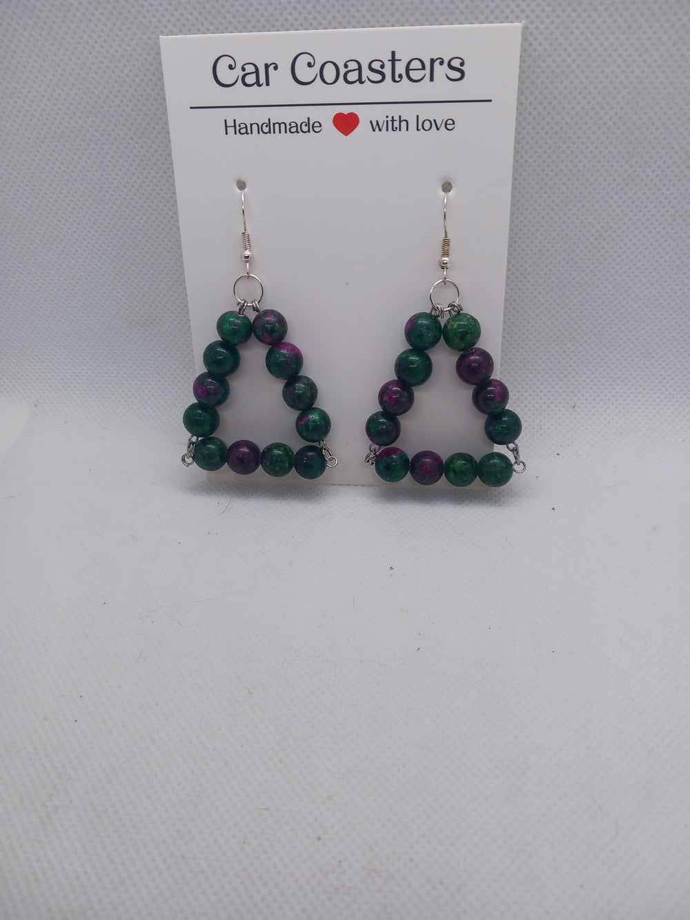 Boucles d'Oreilles Perles Noires Nacrées - Métal Plaqué Argent - Fait Main