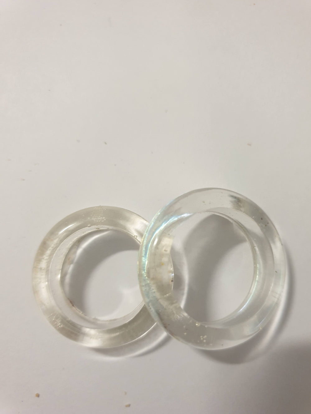 Bague en résine époxy transparente
