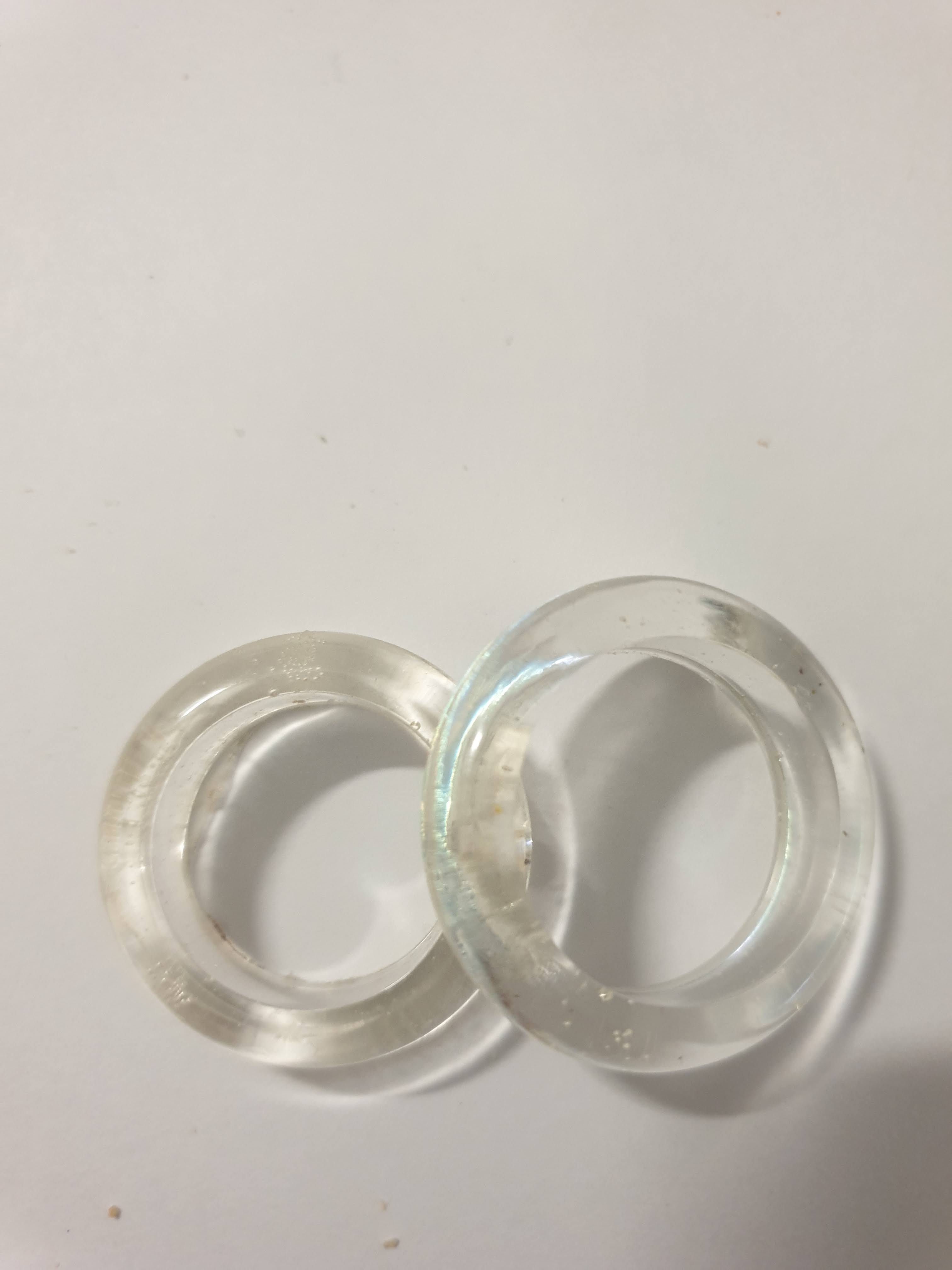 Bague en résine époxy transparente