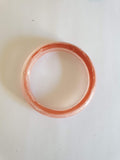 Bracelet jonc en résine époxy rose saumon