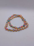 Collier Perles Verre Nacrées Multicolores