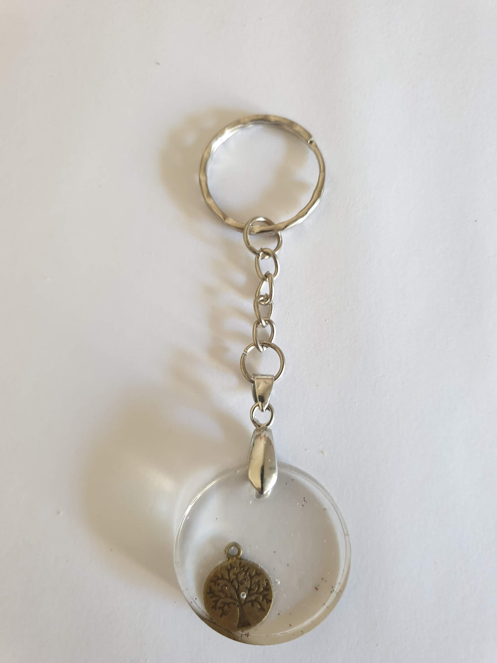 Porte-clés en résine époxy transparent