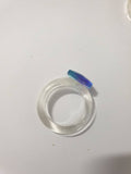 Bague en résine époxy verte paillettes dorées avec cabochon bleu