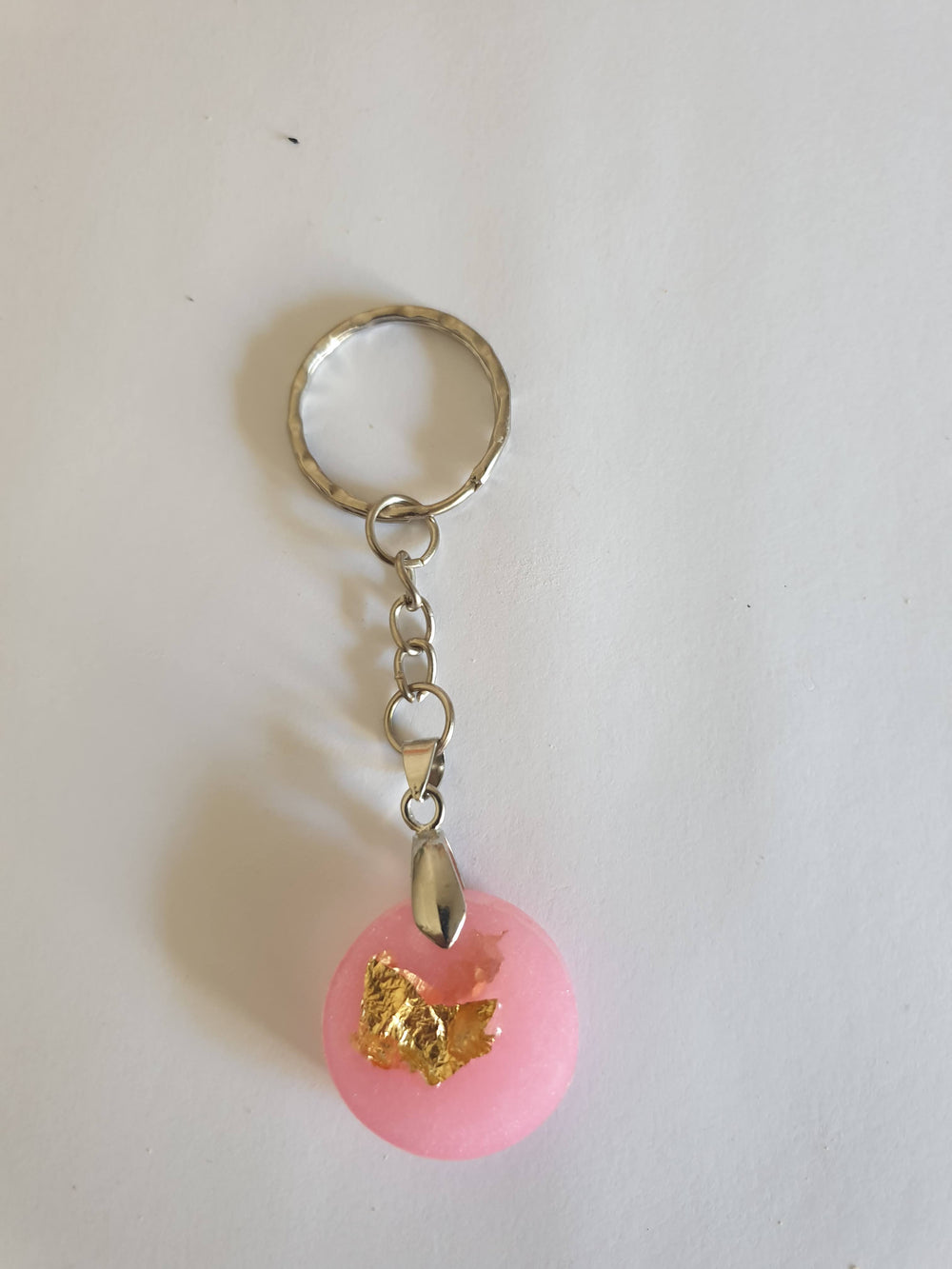 Porte-clés en résine époxy - Lot de 3 modèles (rose pailleté, arbre de vie, rose pépite d'or)